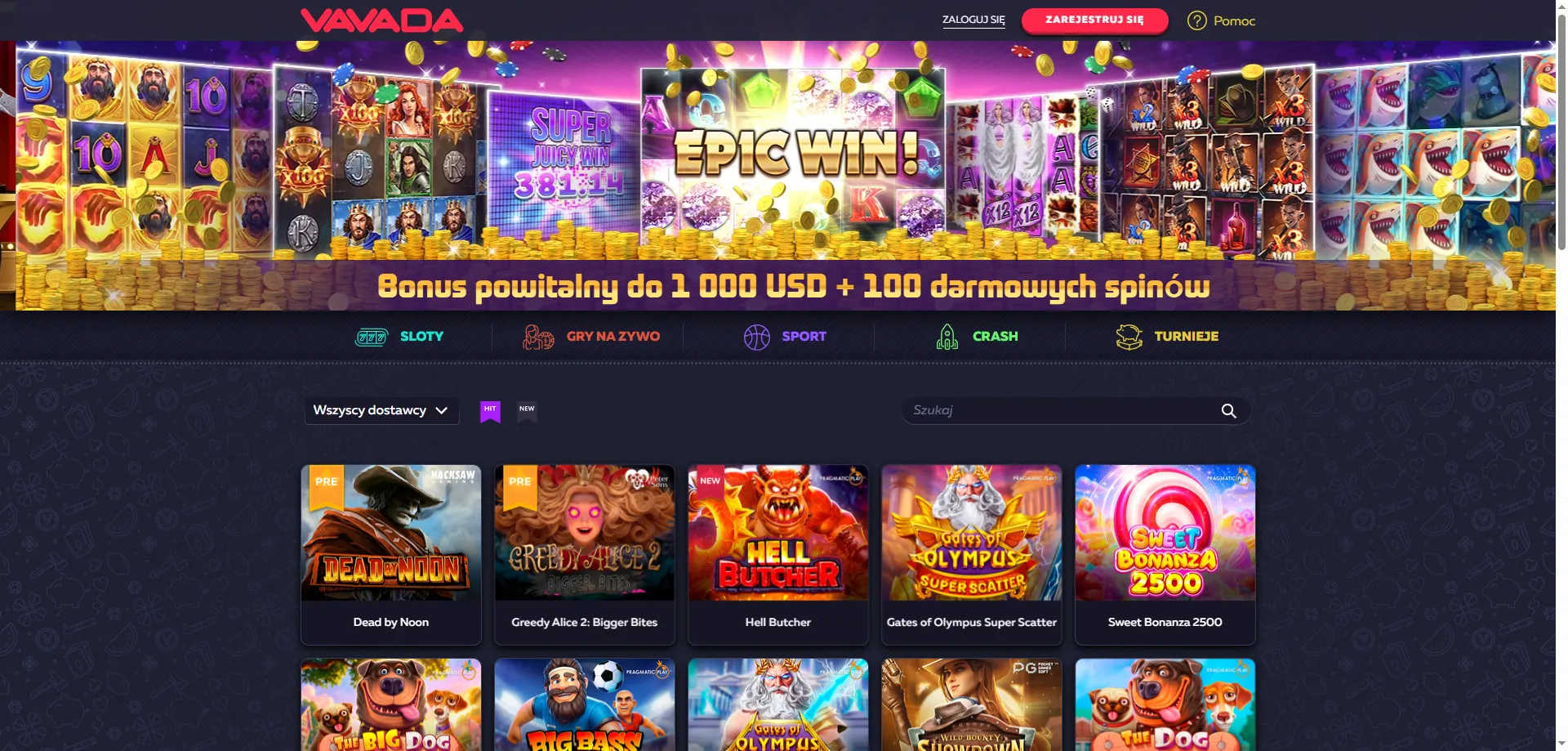 Vavada Casino &ndash; strona gł&oacute;wna kasyna online dla graczy z Polski